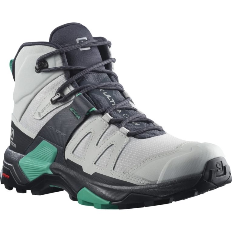 Light Grey / Black Salomon X Ultra 4 Mid GTX Women's Hiking Boots | PH 21984B